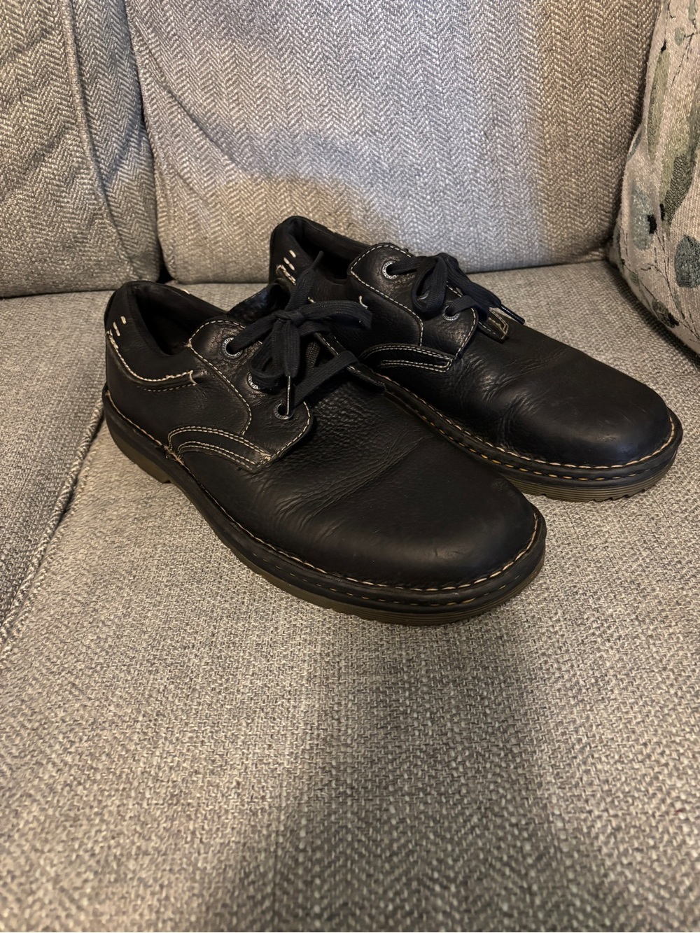 Dr Martens Black Leather Mens Shoes Sz 12M